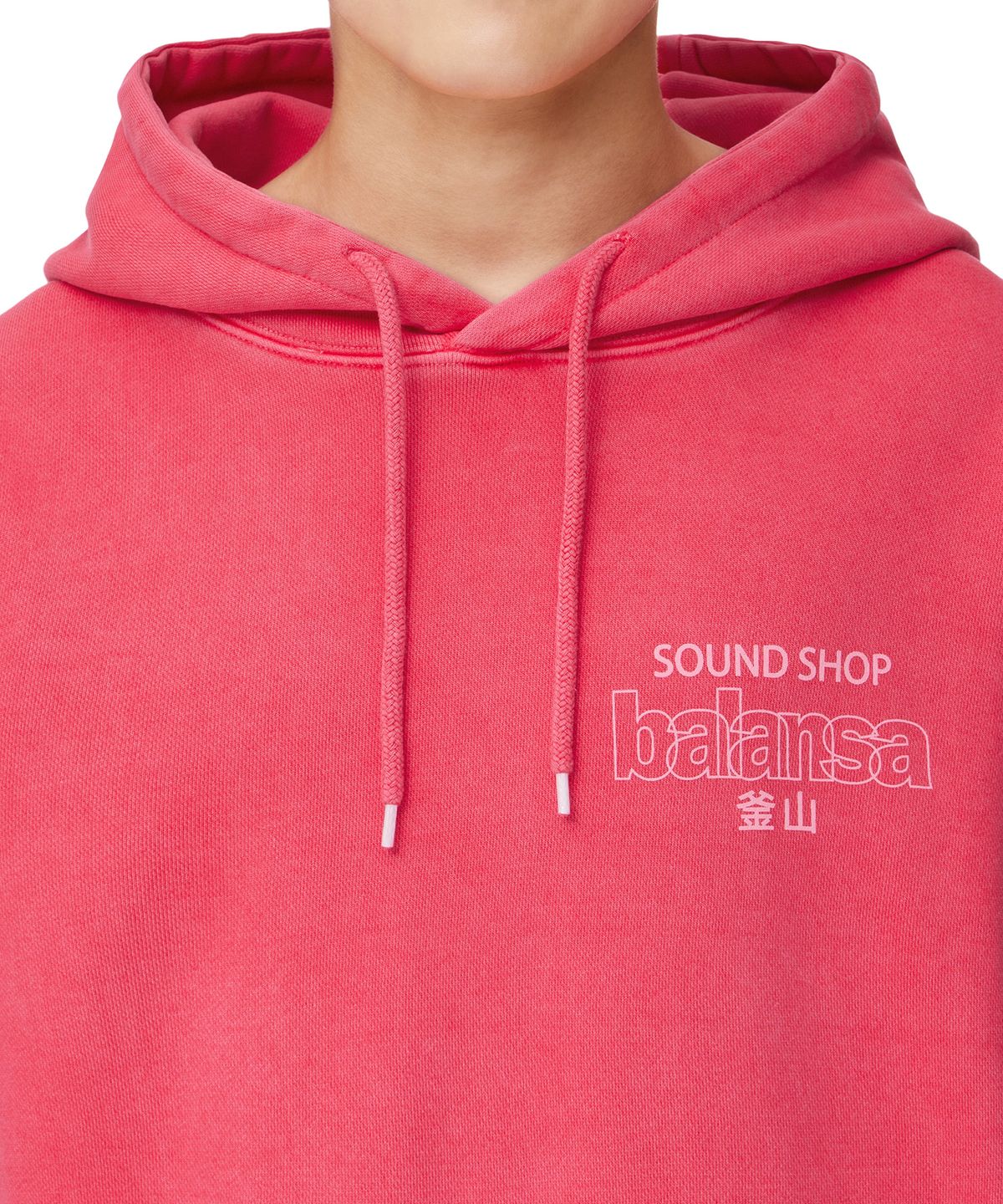 발란사(BALANSA) SSB LOGO GARMENT DYEING HOODIE(RED)