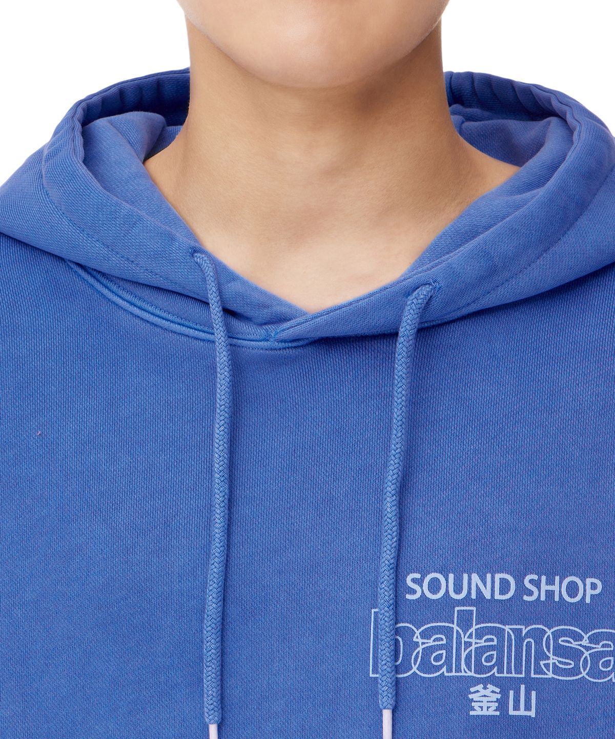 발란사(BALANSA) SSB LOGO GARMENT DYEING HOODIE(BLUE)