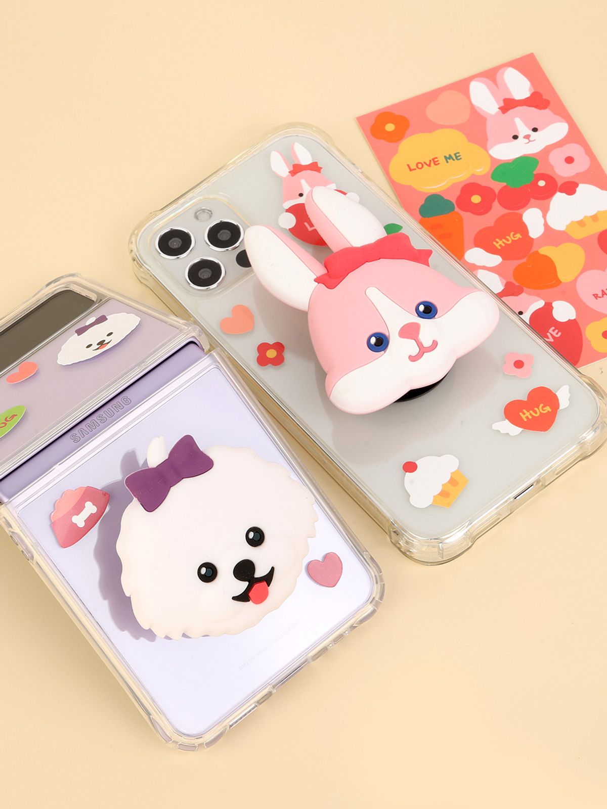 디자인스킨(DESIGNSKIN) 핸드폰 거치대 위티톡+스티커 세트 6종 택1