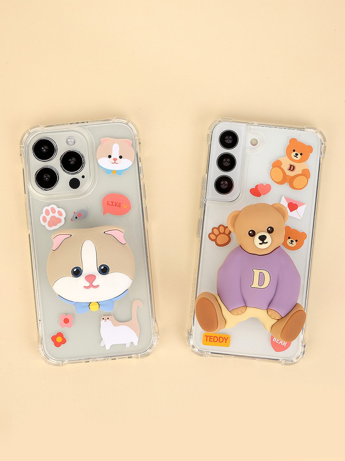 디자인스킨(DESIGNSKIN) 핸드폰 거치대 위티톡+스티커 세트 6종 택1