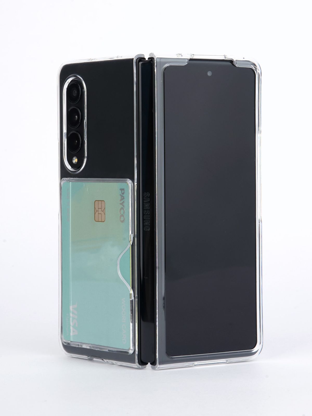 디자인스킨(DESIGNSKIN) 갤럭시Z폴드4 피닉스 프로 카드슬롯 케이스 - 클리어
