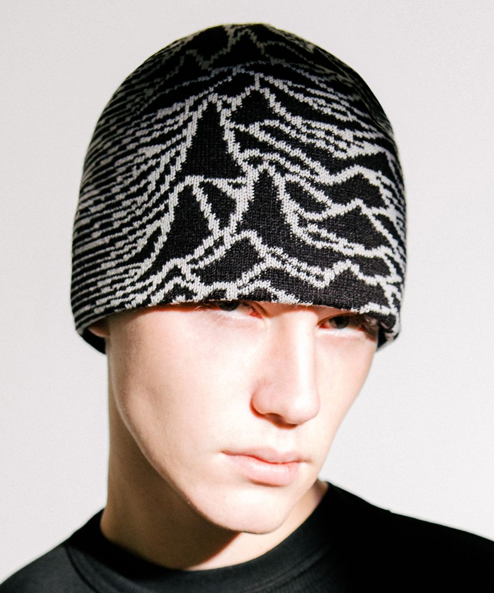 MUSINSA公式 | THE K-ING ARCHIVES Jacquard Beanie (Black)