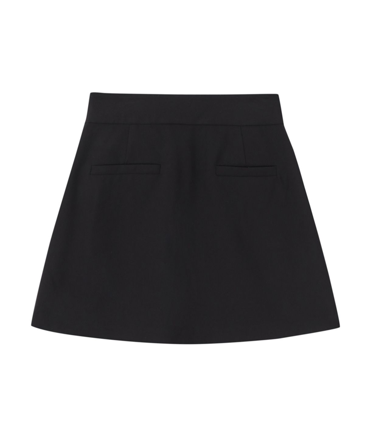 에트몽(ETMON) Pleats Chain Mini Skirt  Black
