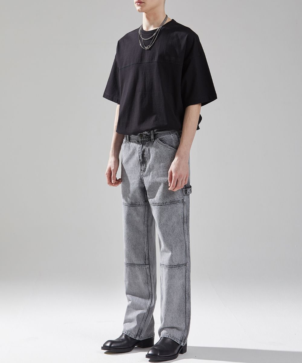 MUSINSA | MAISON MINED WHITE SPREAD CARPENTER DENIM-WHITE