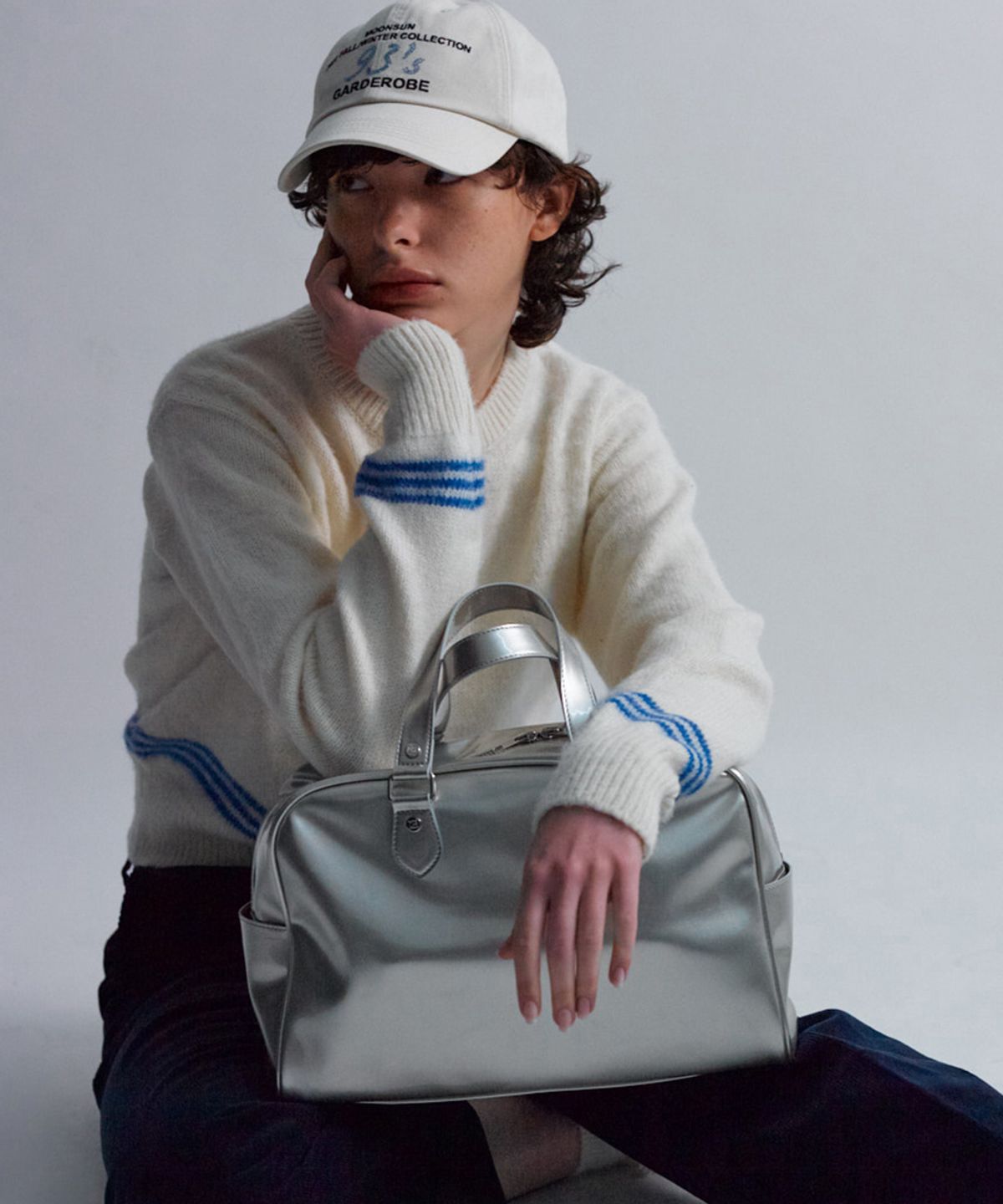 문선 아카이브(MOONSUN ARCHIVE) ESSENTIAL_MSS Enamel Bowling Bag [Silver]