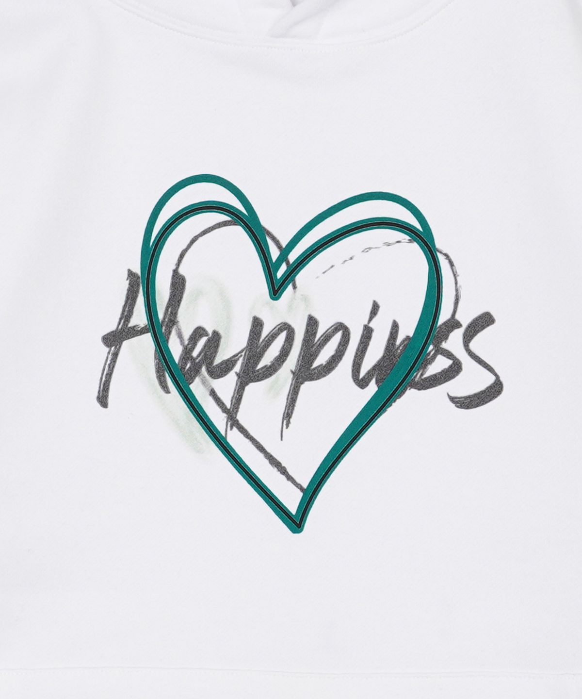 하드코어 해피니스(HARDCORE HAPPINESS) HAPPINESS HERT HOODIE_WHITE