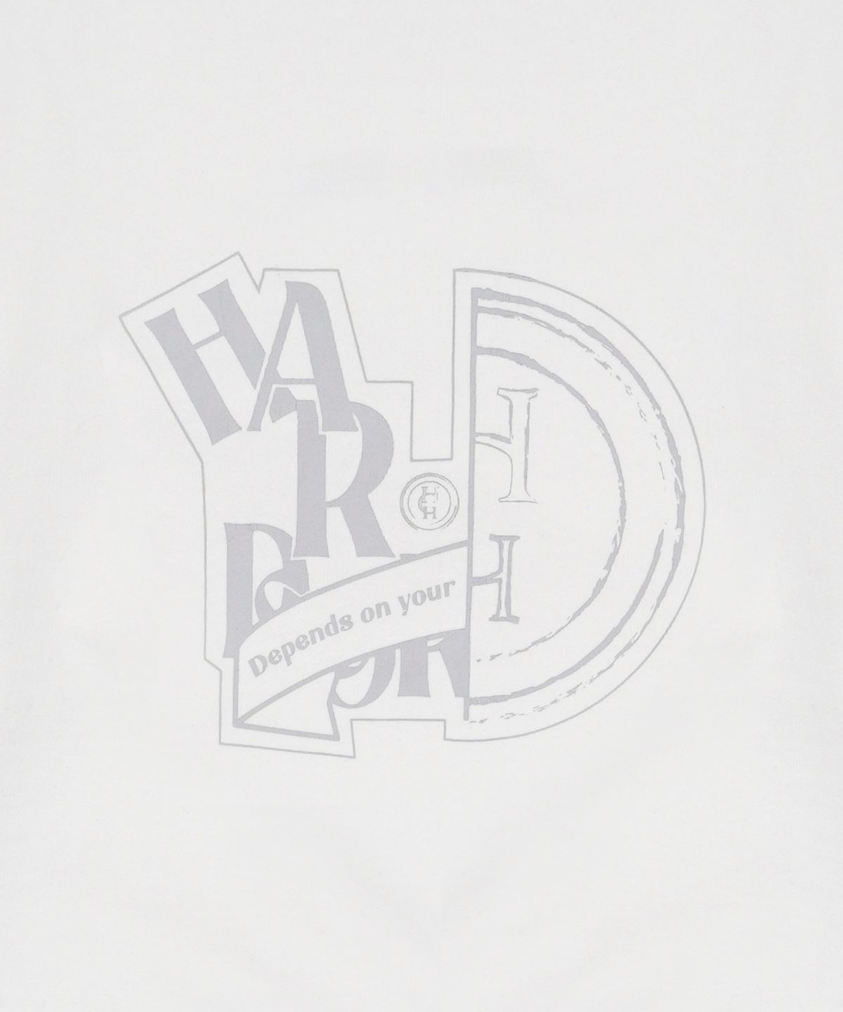 하드코어 해피니스(HARDCORE HAPPINESS) HALF SYMBOL LOGO SWEATSHIRT_WHITE