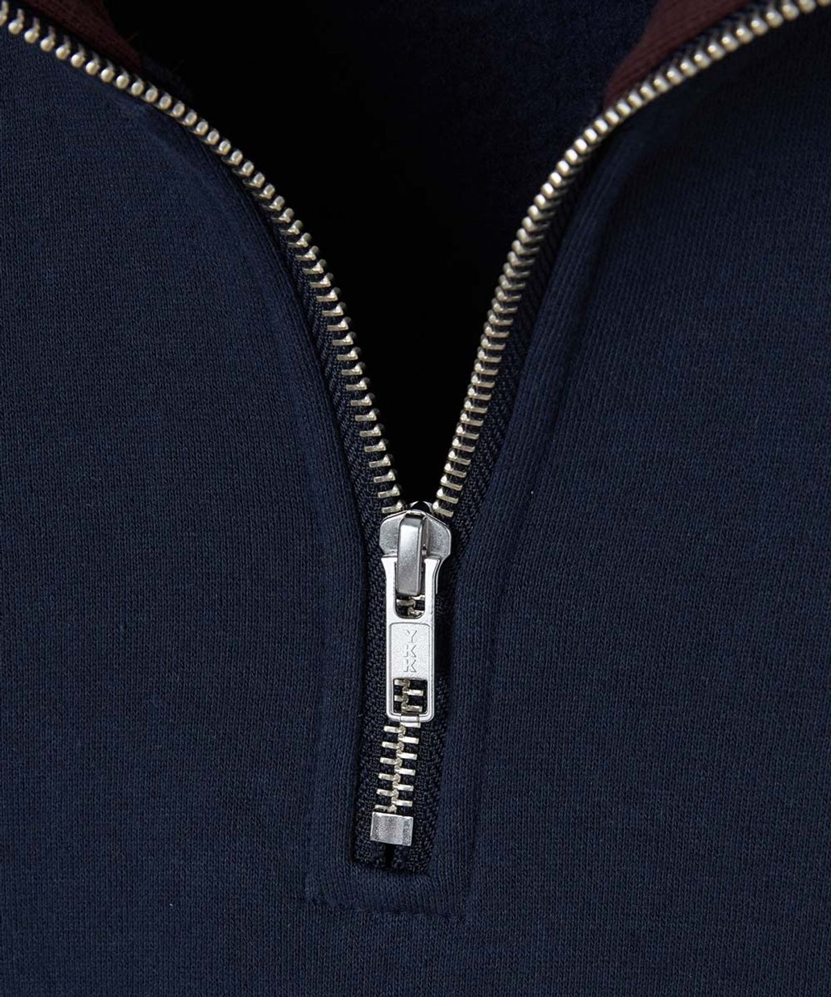 문선(MOONSUN) ESSENTIAL_UNISEX MSS Stripe Half Zip-up Sweatshirt [Wine]
