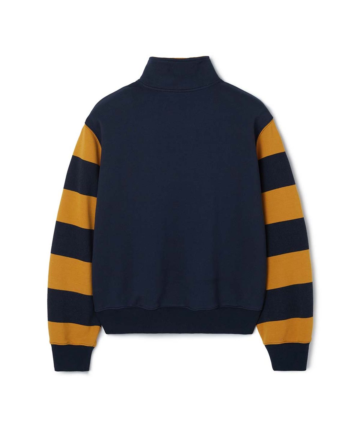 문선(MOONSUN) ESSENTIAL_UNISEX MSS Stripe Half Zip-up Sweatshirt [Mustard]