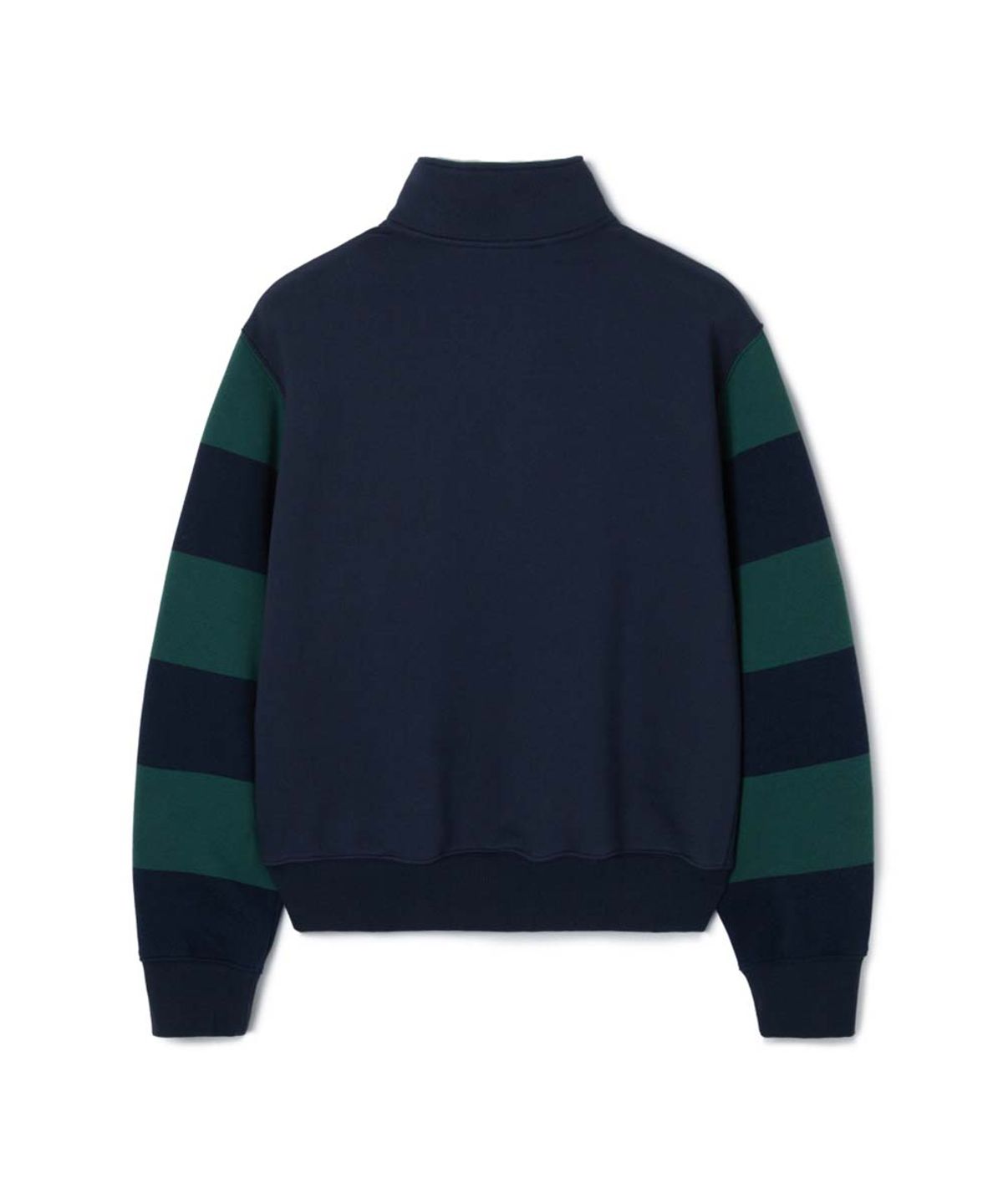 문선(MOONSUN) ESSENTIAL_UNISEX MSS Stripe Half Zip-up Sweatshirt [Dark Green]