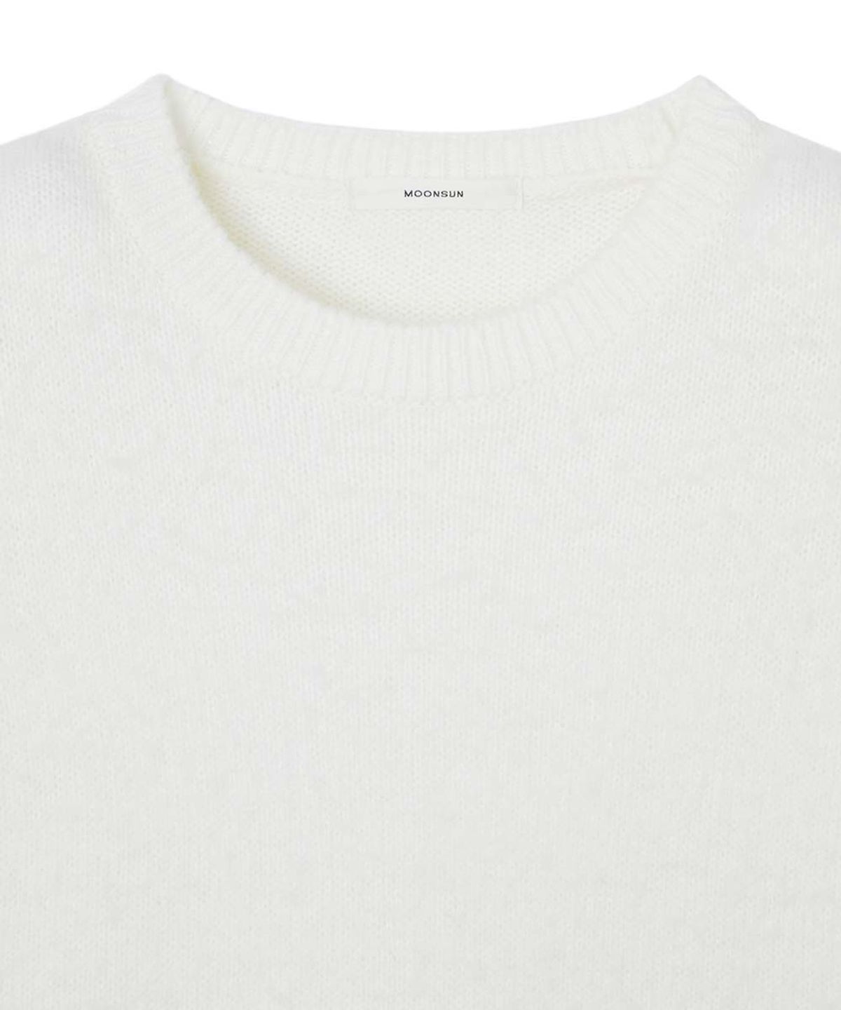 문선(MOONSUN) ESSENTIAL_UNISEX MSS Mohair Blend Stripe Knit [White Red]
