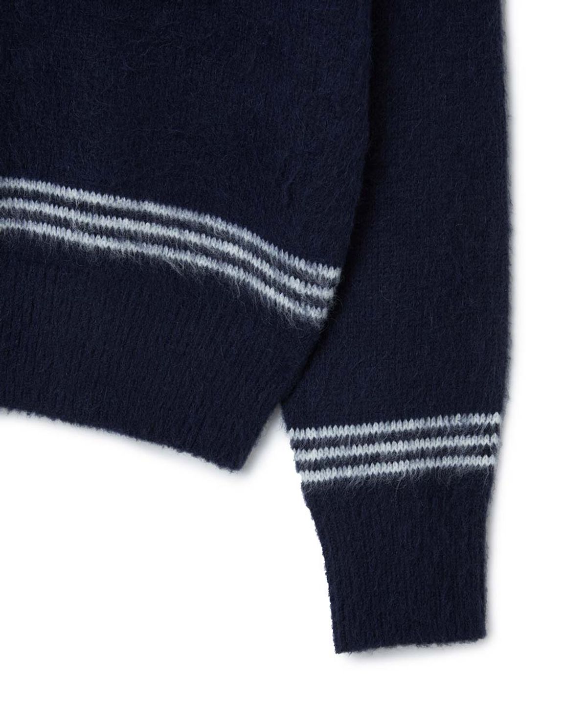 문선 아카이브(MOONSUN ARCHIVE) ESSENTIAL_UNISEX MSS Mohair Blend Stripe Knit [Navy]