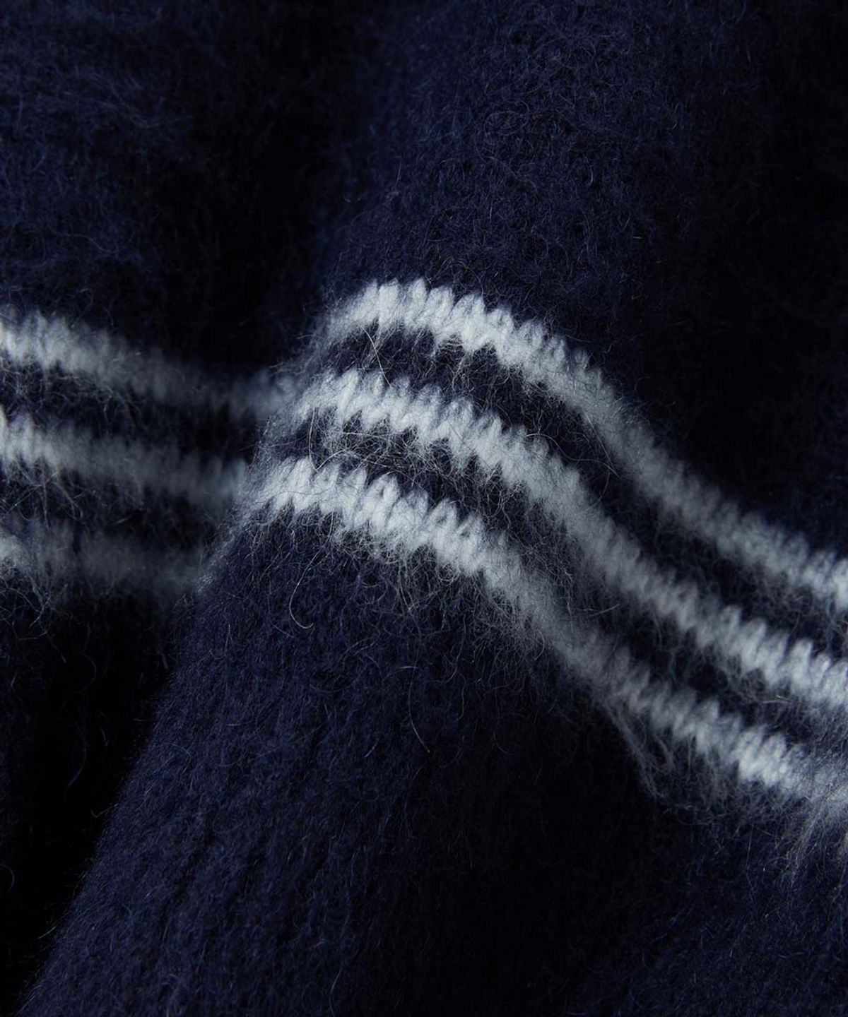 문선 아카이브(MOONSUN ARCHIVE) ESSENTIAL_UNISEX MSS Mohair Blend Stripe Knit [Navy]