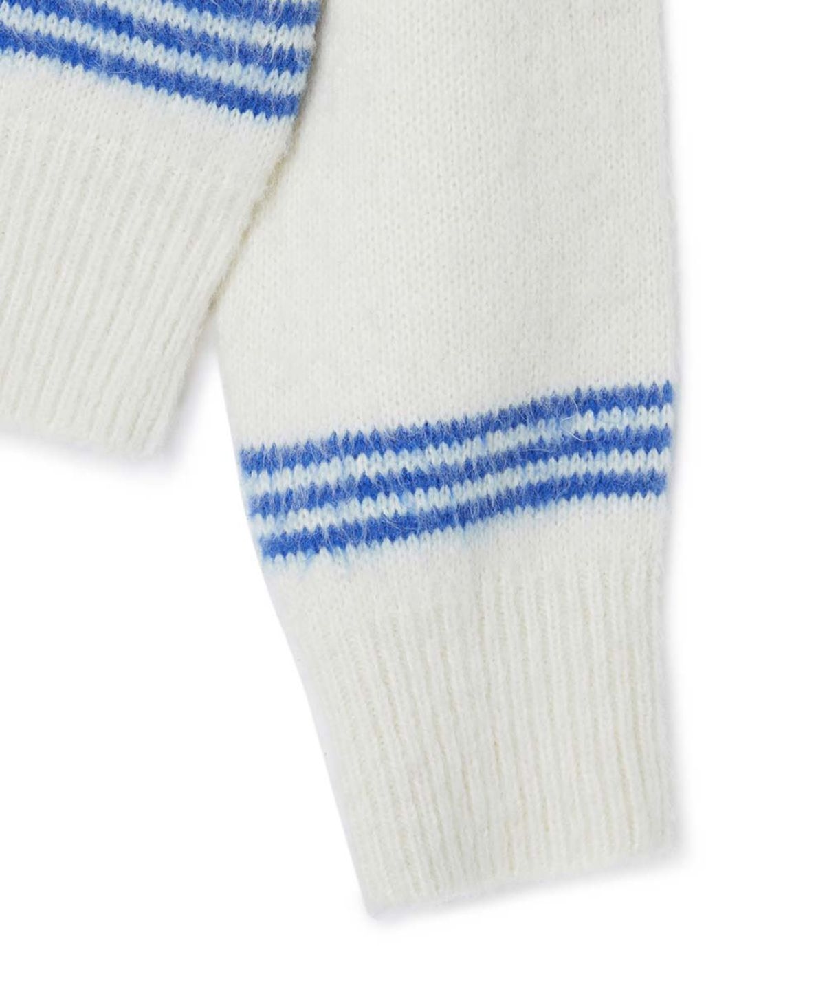 문선 아카이브(MOONSUN ARCHIVE) ESSENTIAL_UNISEX MSS Mohair Blend Stripe Knit [Ivory Blue]