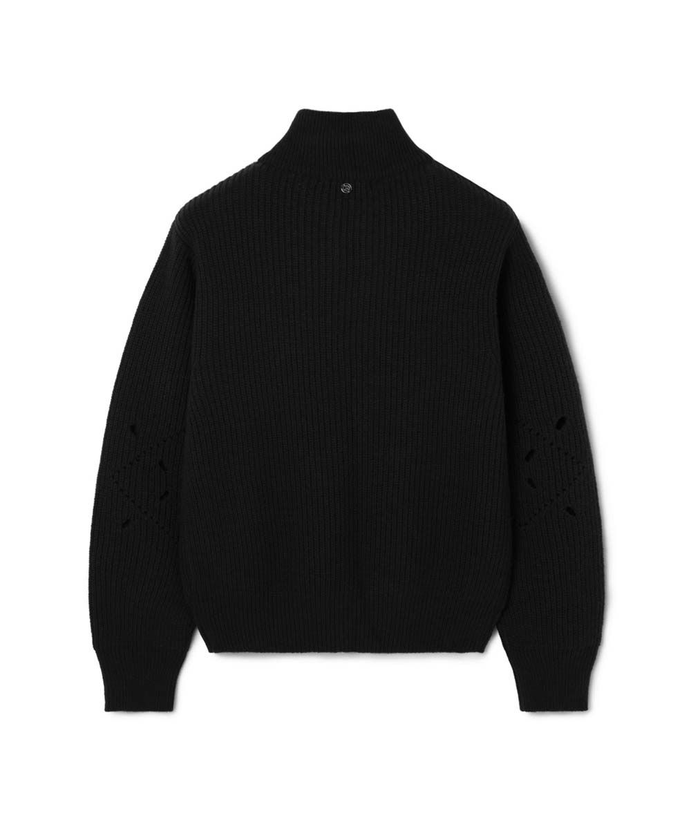 STONE TURTLENECK KNIT BLACK Mサイズ OVERSIZED DRIVERS KNIT HALF