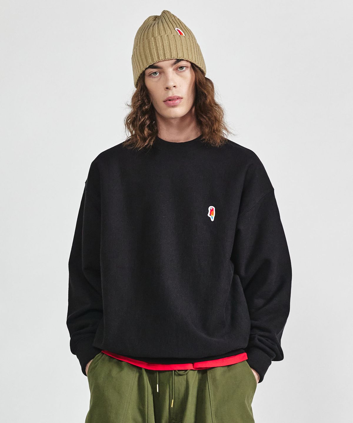 유니온발란트(UNION BALANT) 앵무새 스웻셔츠 블랙