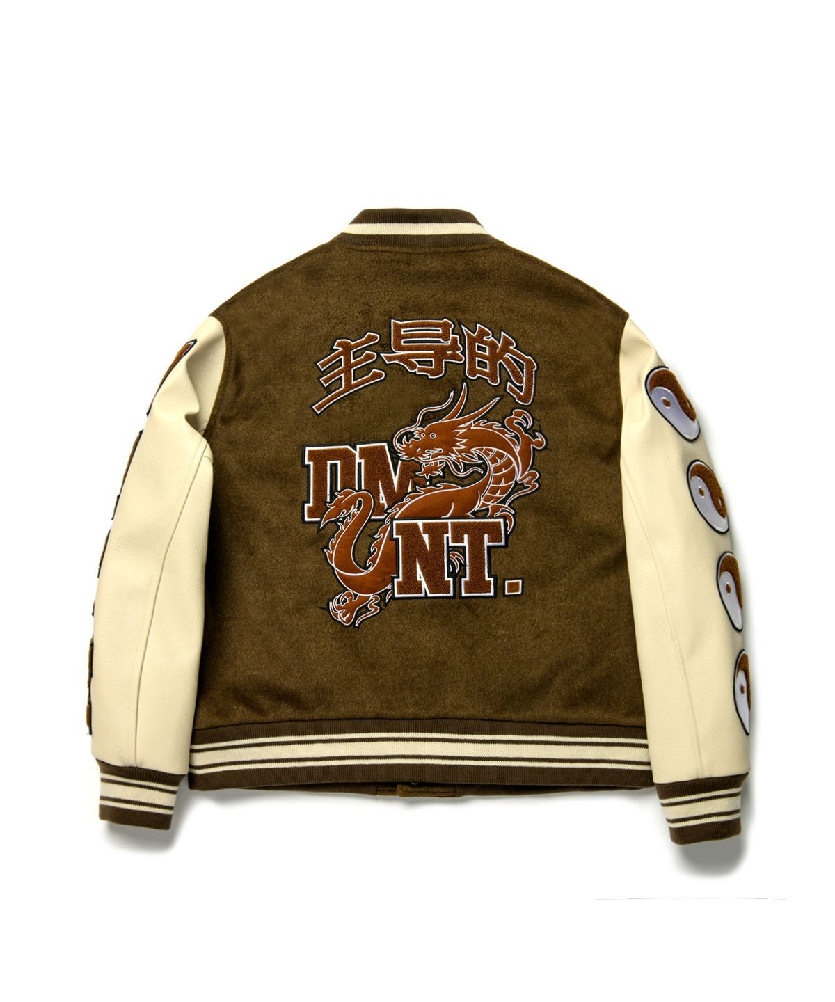 도미넌트(DOMINANT) Dragon Varsity Jacket_Brown