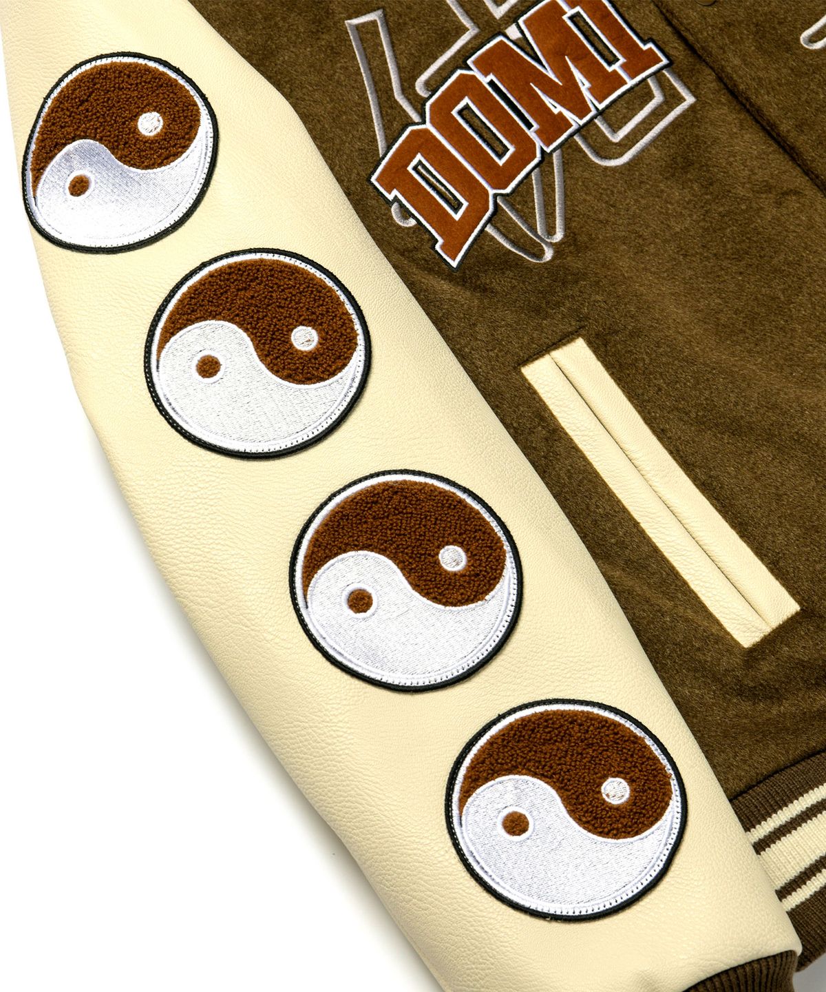 도미넌트(DOMINANT) Dragon Varsity Jacket_Brown