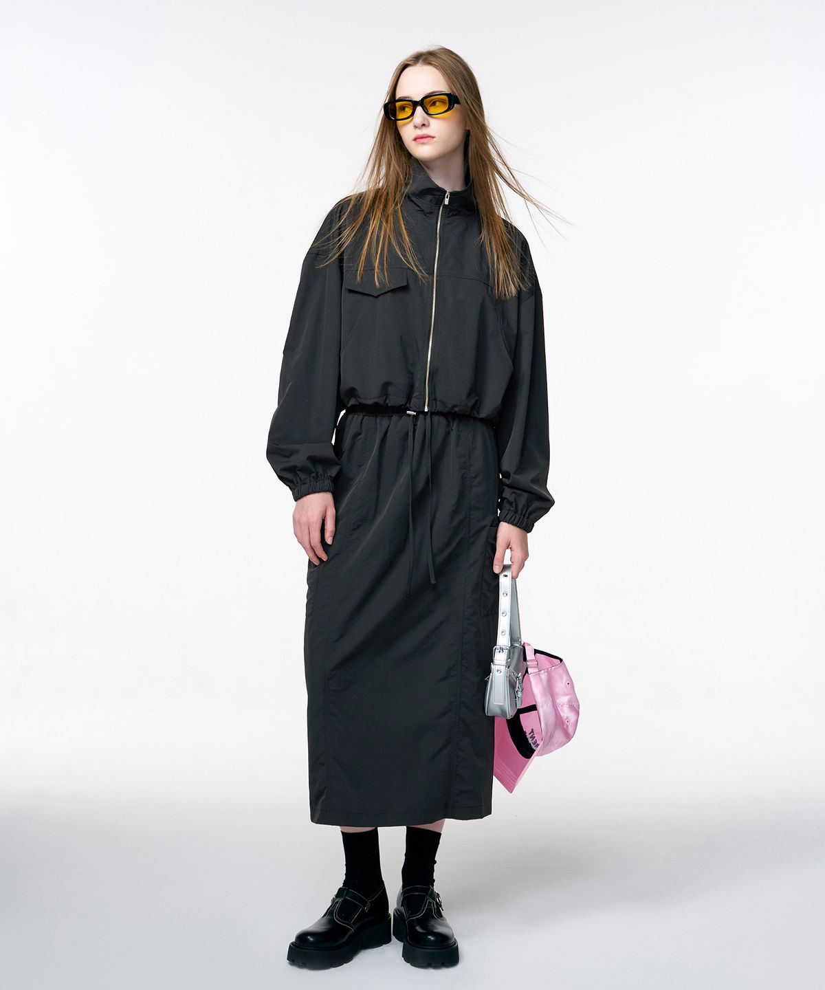 에트몽(ETMON) Wind Crop Jumper  Charcoal