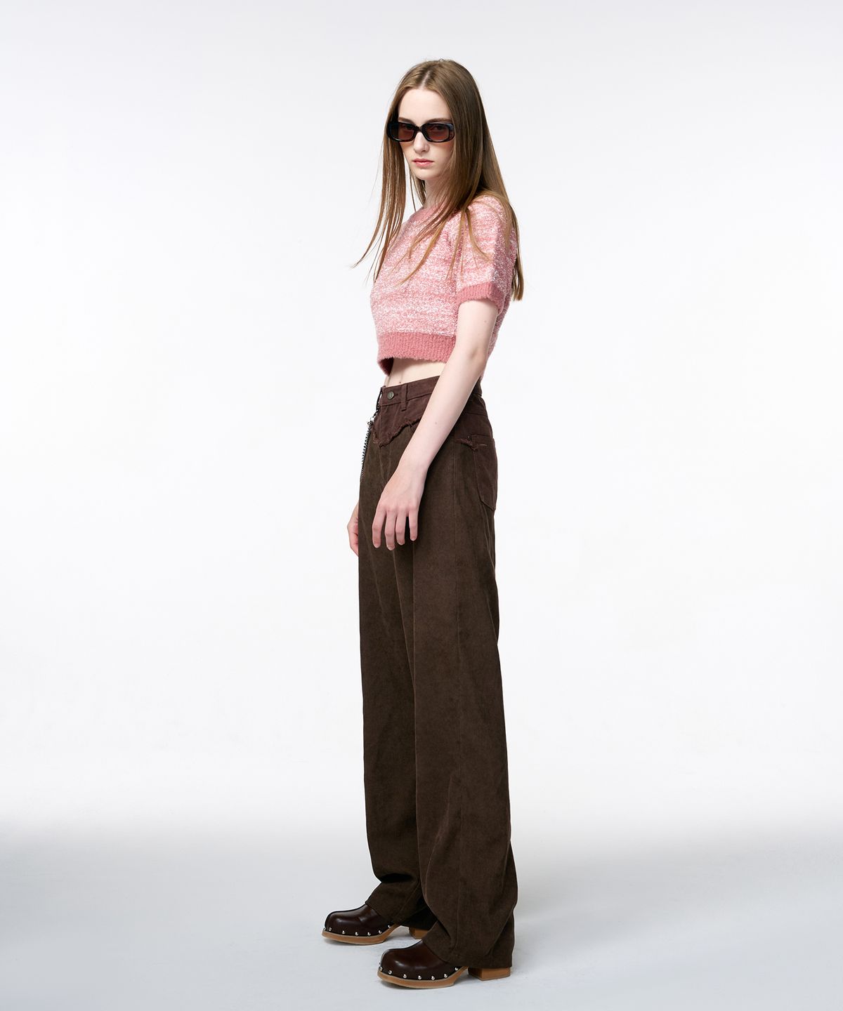 에트몽(ETMON) Corduroy Mix Pants  Brown