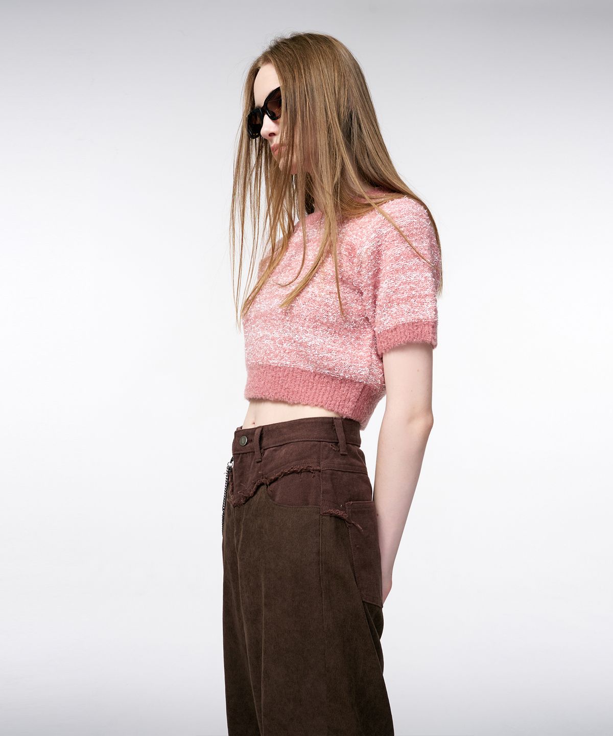 에트몽(ETMON) Corduroy Mix Pants  Brown