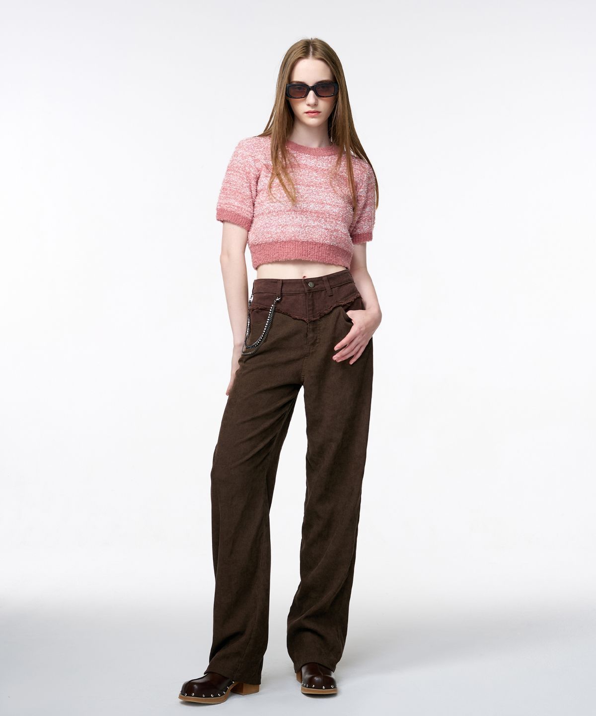 에트몽(ETMON) Corduroy Mix Pants  Brown