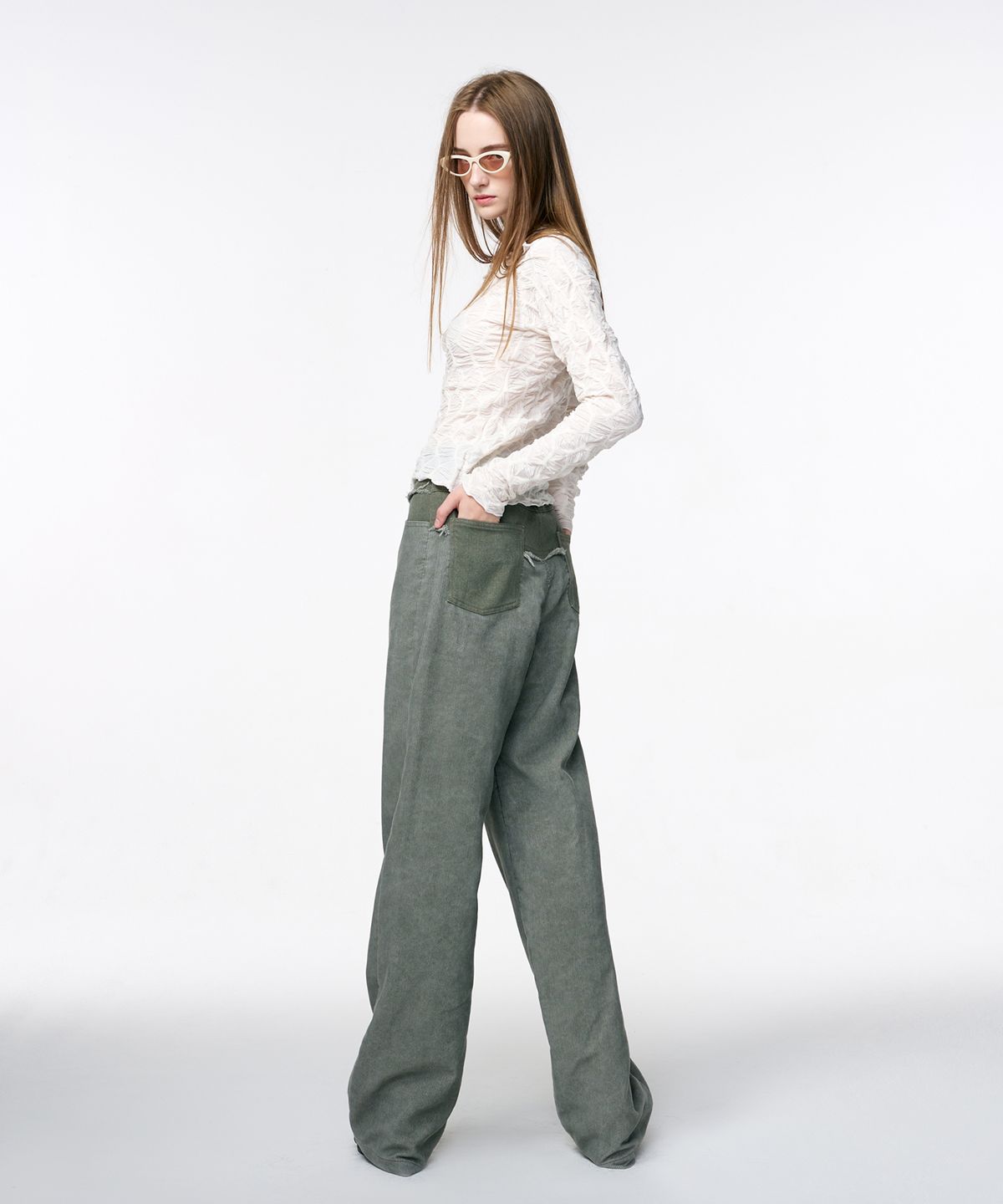 에트몽(ETMON) Corduroy Mix Pants  Khaki