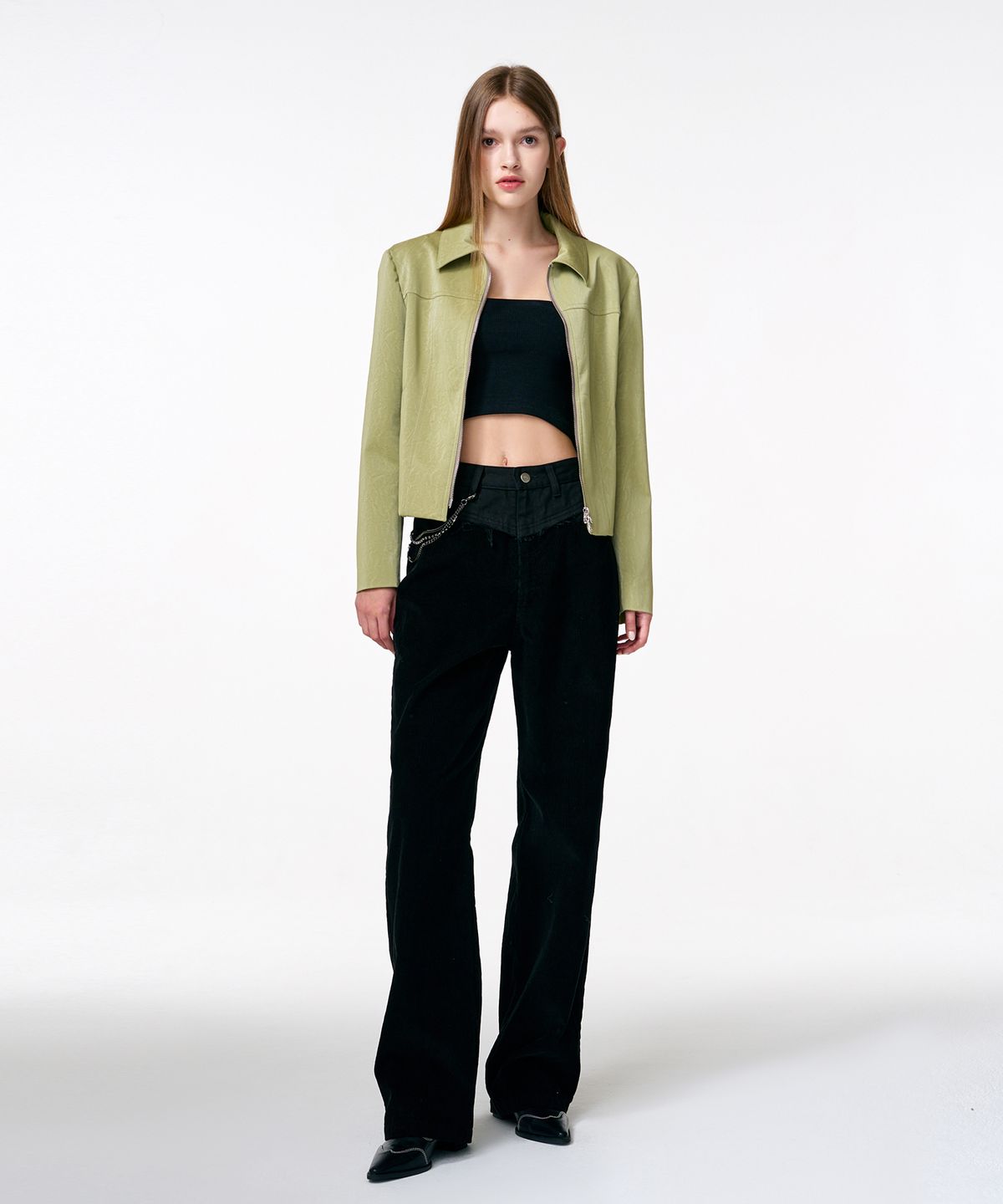 에트몽(ETMON) Corduroy Mix Pants  Black
