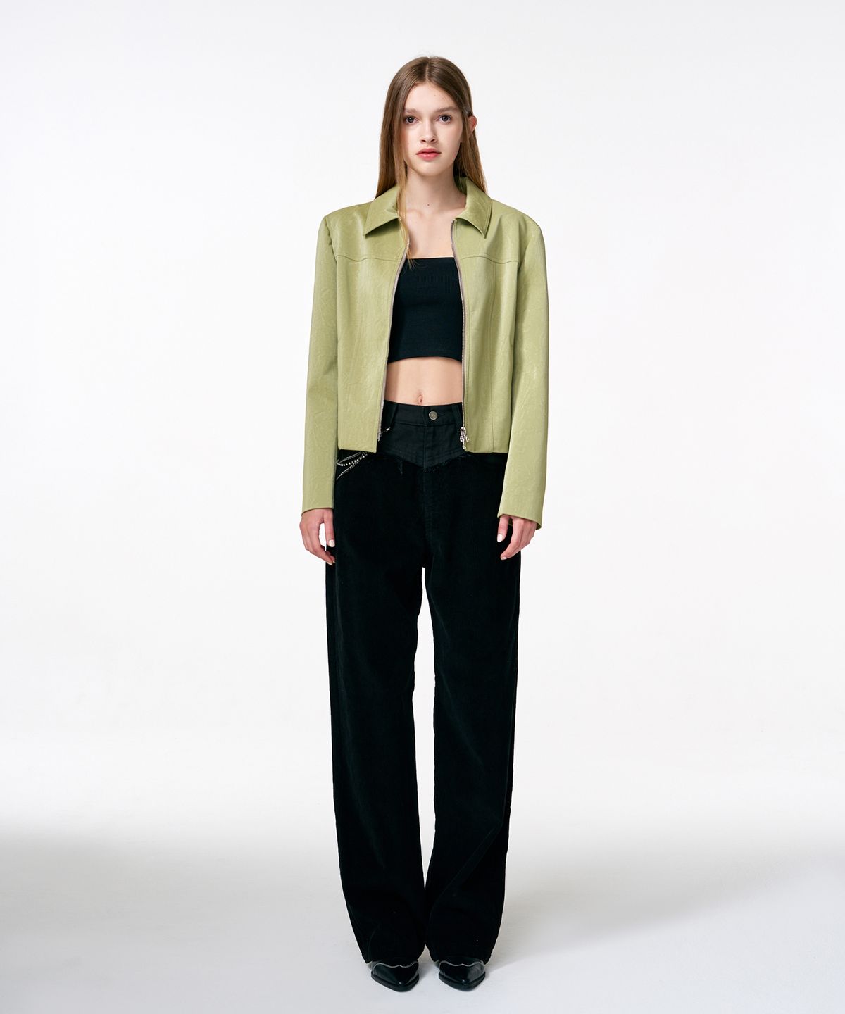 에트몽(ETMON) Corduroy Mix Pants  Black