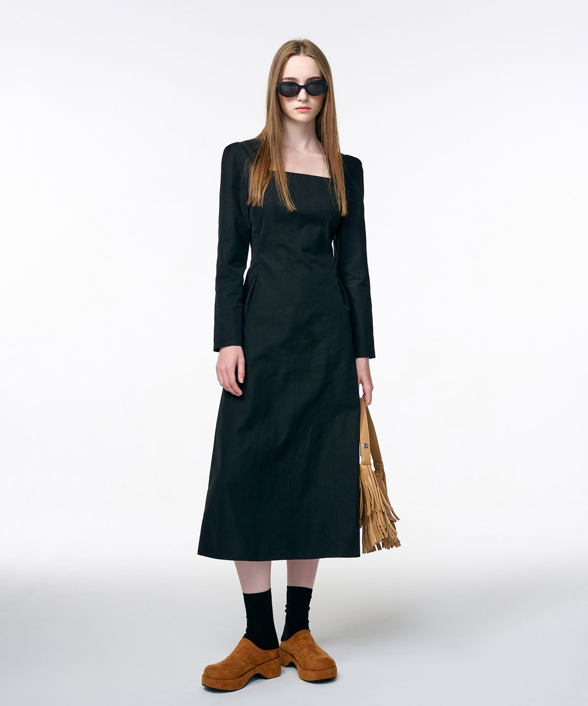 에트몽(ETMON) Bolero Layered Dress  Black
