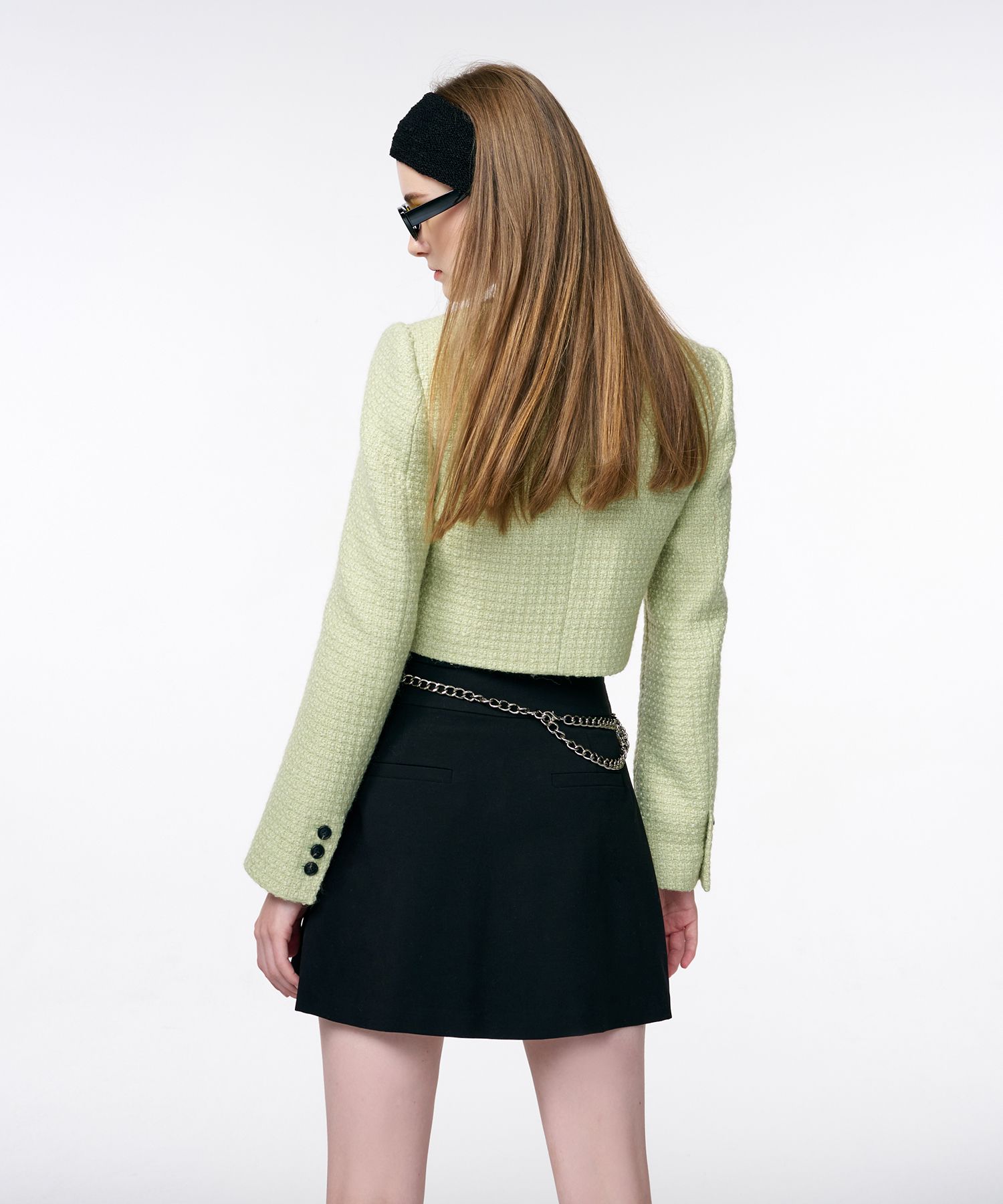 ジャケット ETMON Button Pointed Tweed Jacket, Light Green MUSINSA | ETMON Button Pointed Tweed Jacket, Light Green