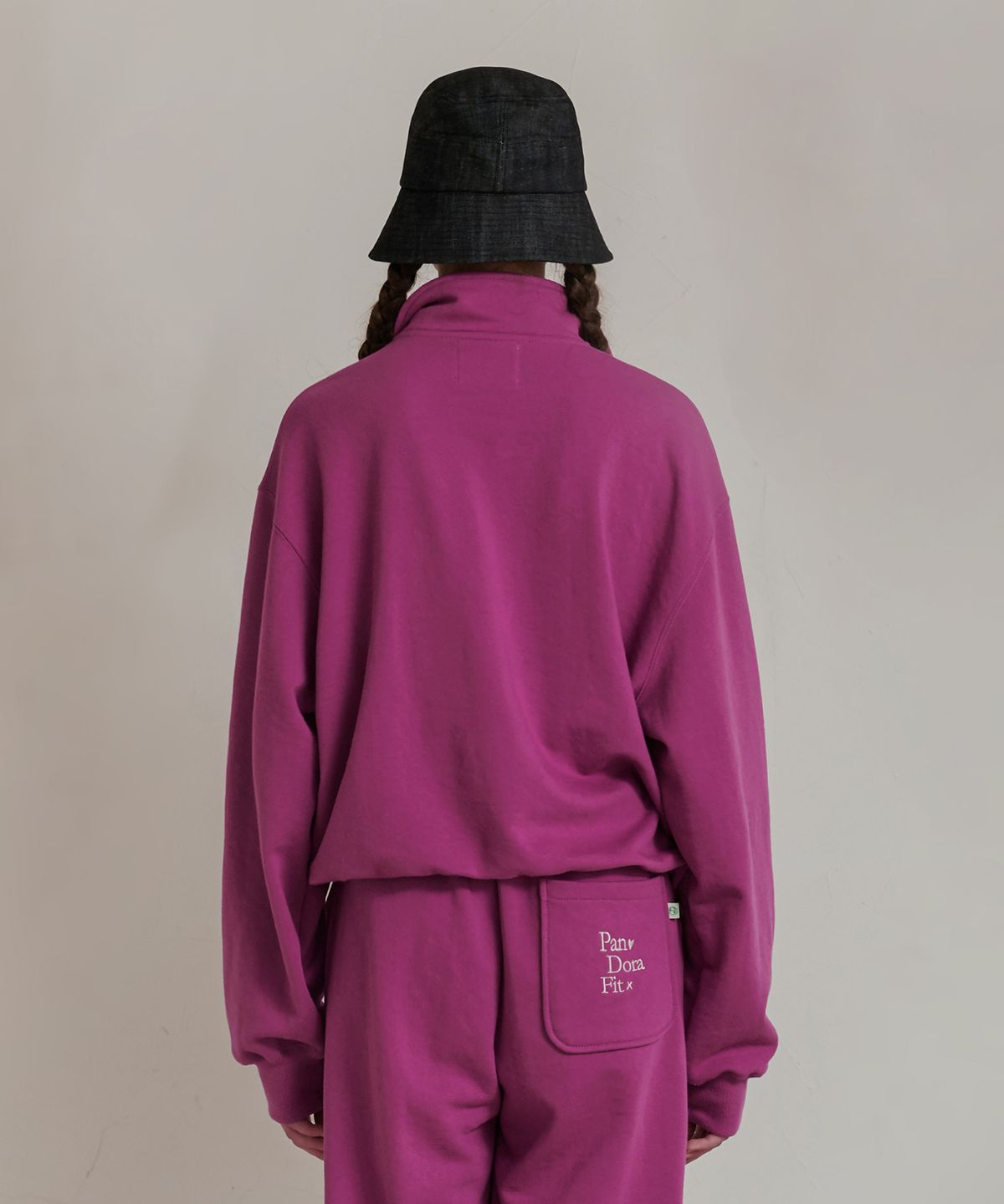 판도라핏(PANDORAFIT) Half Zip-up Sweatshirt Violet