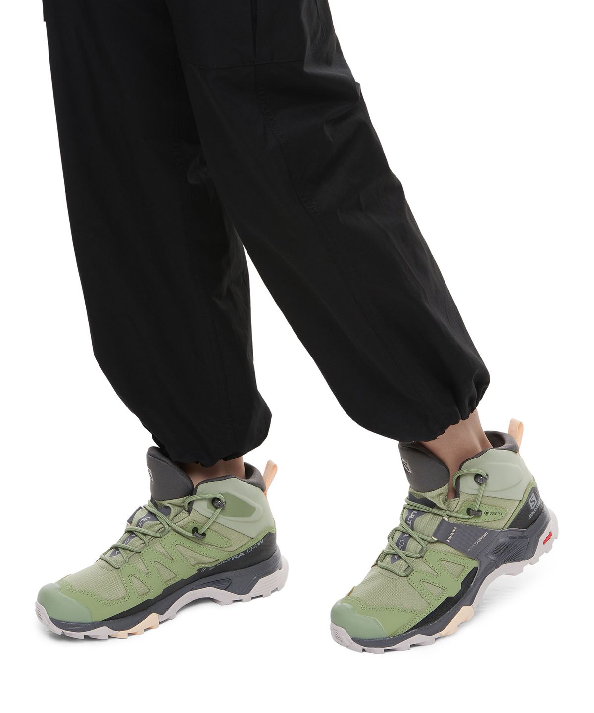 살로몬(SALOMON) X 울트라 4 미드 GTX W - 오일 그린:마그넷:아몬드 크림 / L41625100