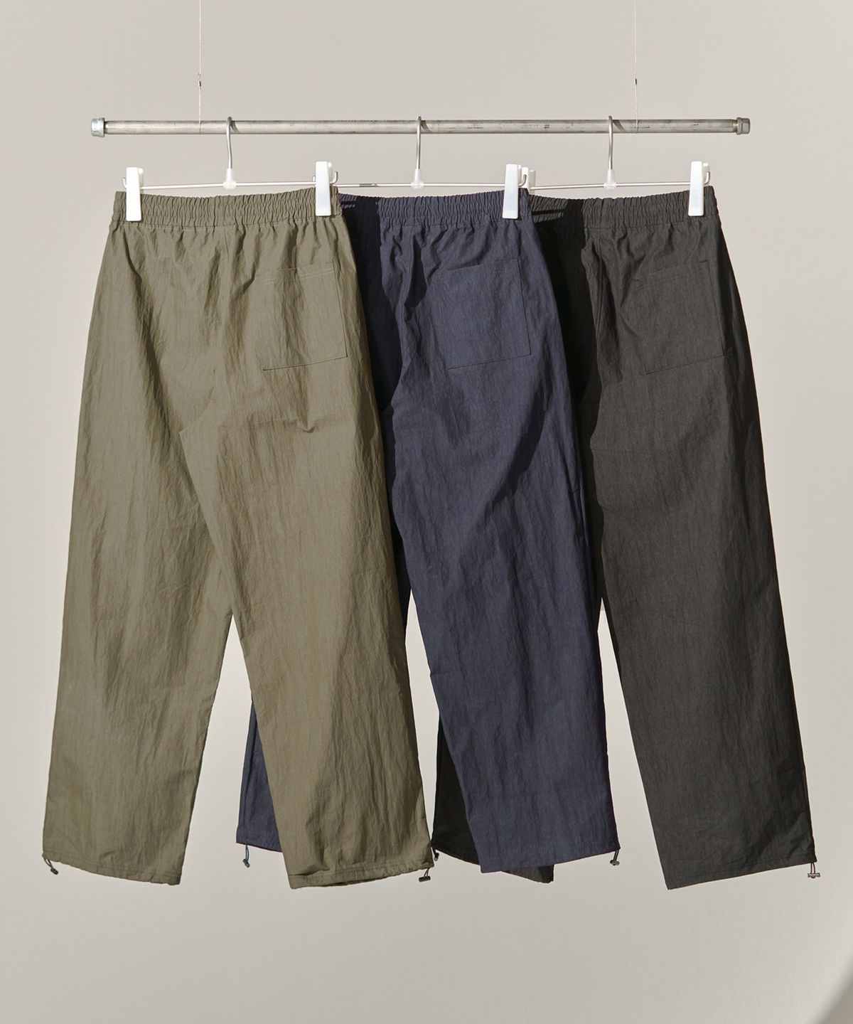 제로(XERO) Nylon Deep One Tuck String Pants [3 Colors]