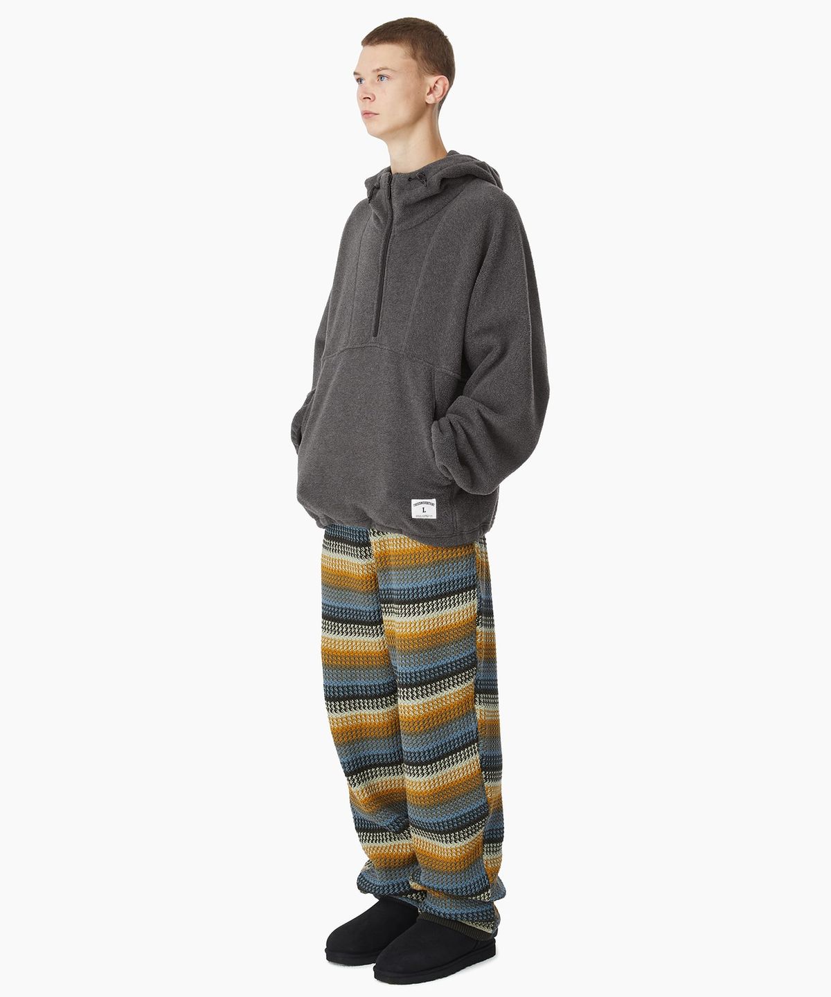 디스이즈네버댓(THISISNEVERTHAT) Fleece Hooded Pullover Charcoal
