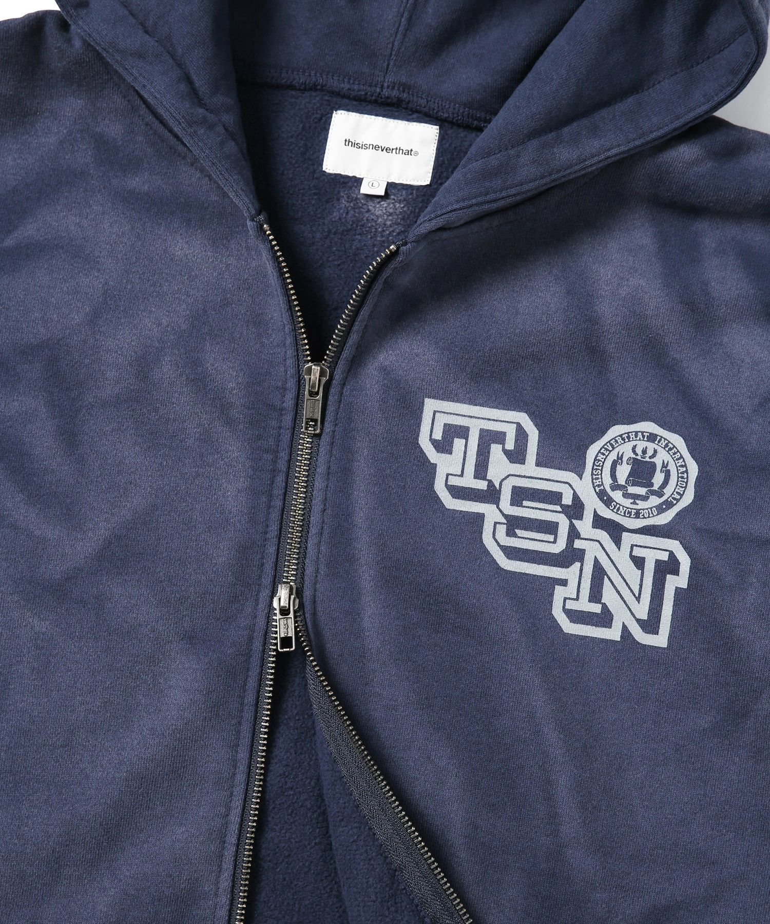MUSINSA公式 | thisisneverthat Faded Zip Up Hoodie Navy