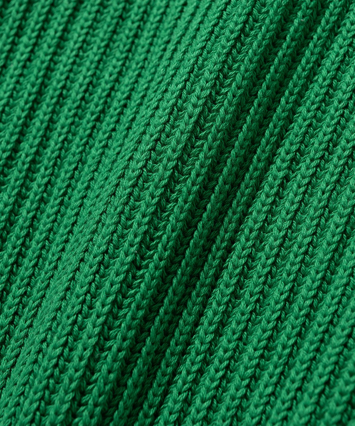 니티드(KNITTED) 코튼 미니멀 라운드 니트 GREEN