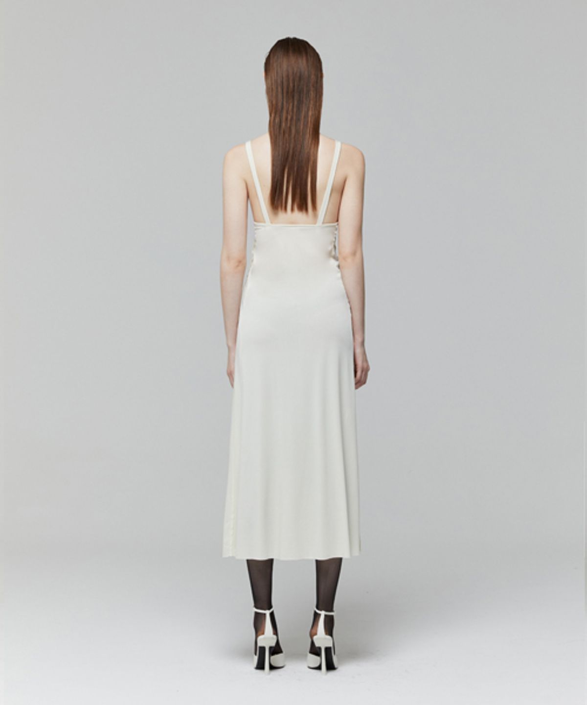 레이디 볼륨(LADY VOLUME) SIDE LINE DRESS_CREAM