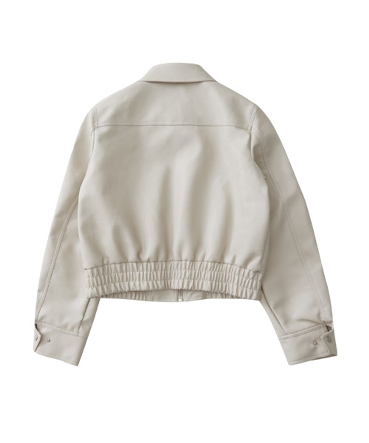 레이디 볼륨(LADY VOLUME) 9059 VEGAN LEATHER JACKET_CREAM