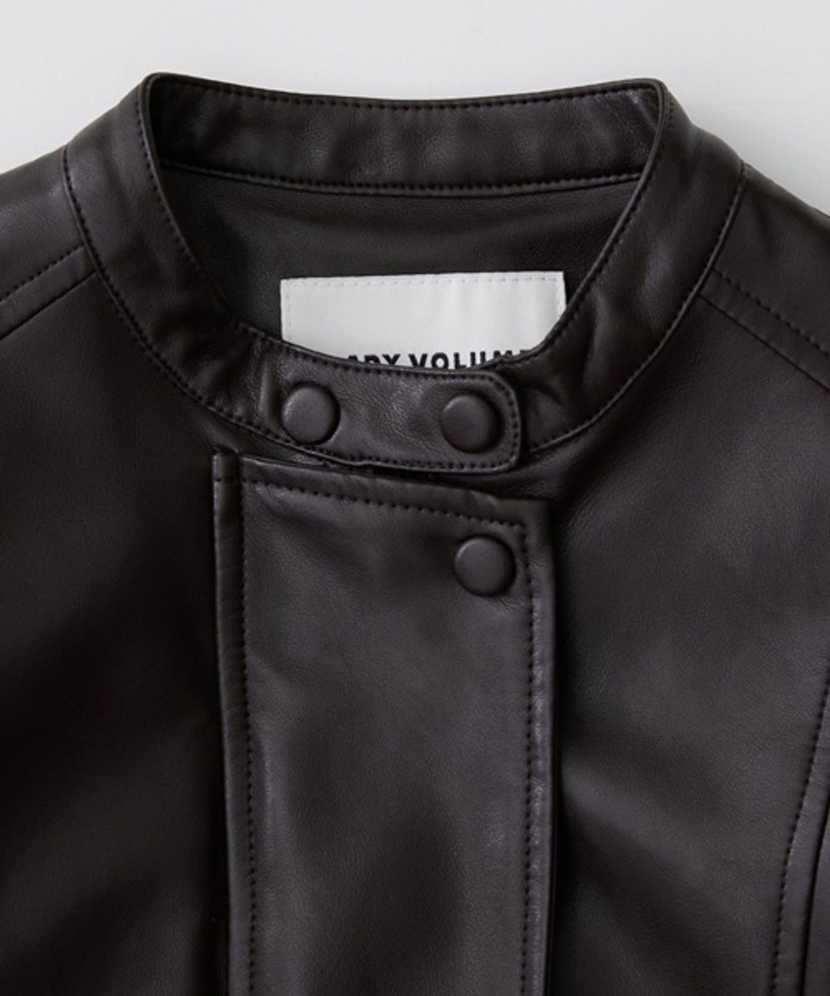 레이디 볼륨(LADY VOLUME) 9073 VEGAN LETHER JUMPER_BURGANDY