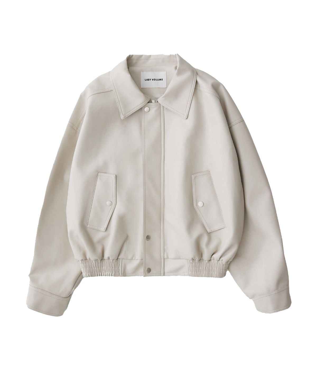 레이디 볼륨(LADY VOLUME) 465 VEGAN LEATHER BLOUSON_CREAM