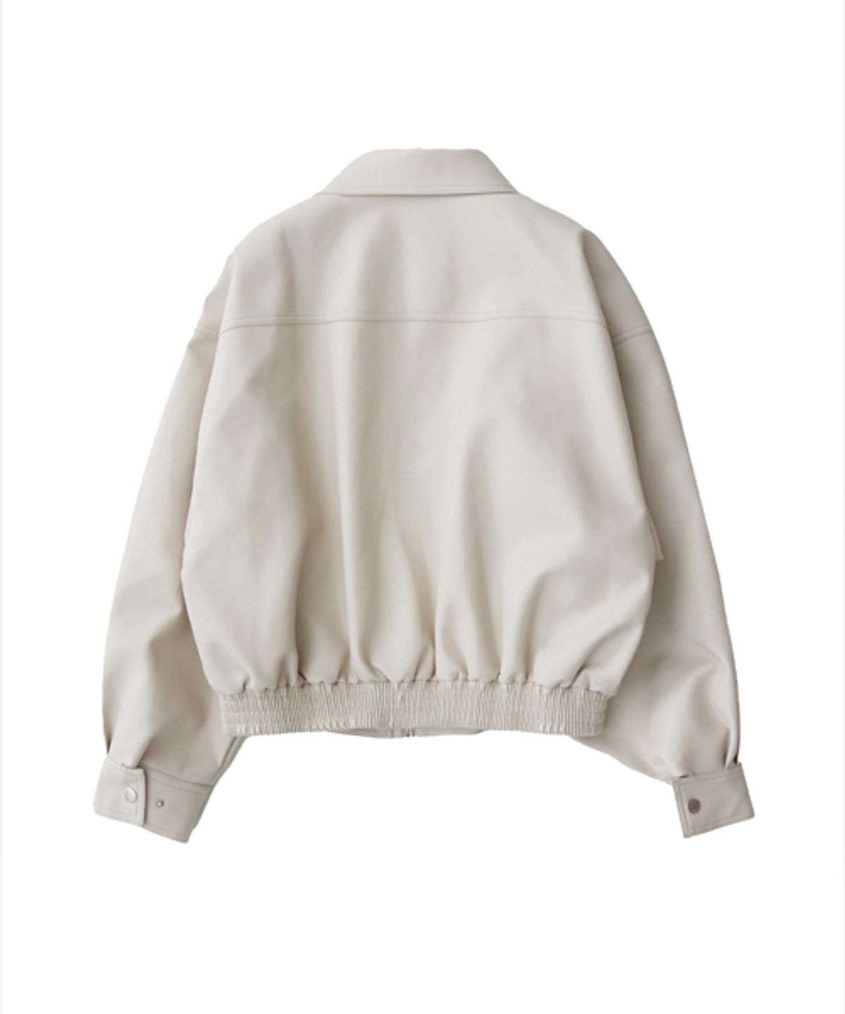 레이디 볼륨(LADY VOLUME) 465 VEGAN LEATHER BLOUSON_CREAM