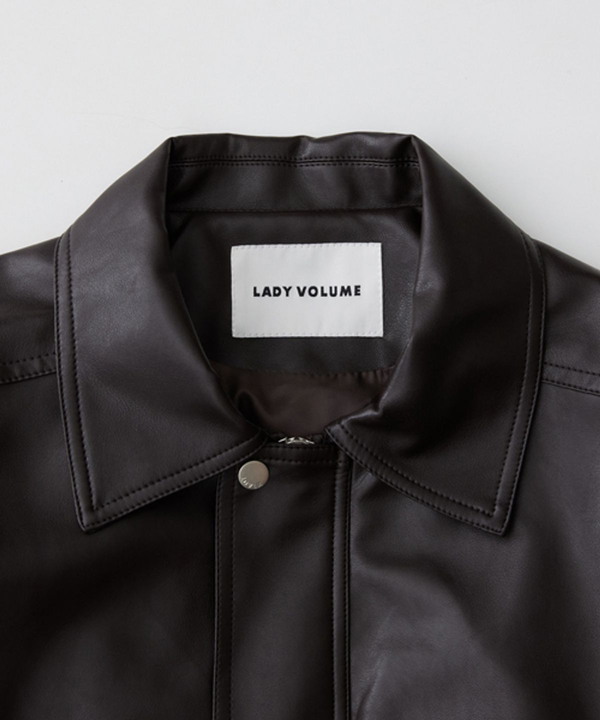 레이디 볼륨(LADY VOLUME) 465 VEGAN LEATHER BLOUSON_BURGANDY