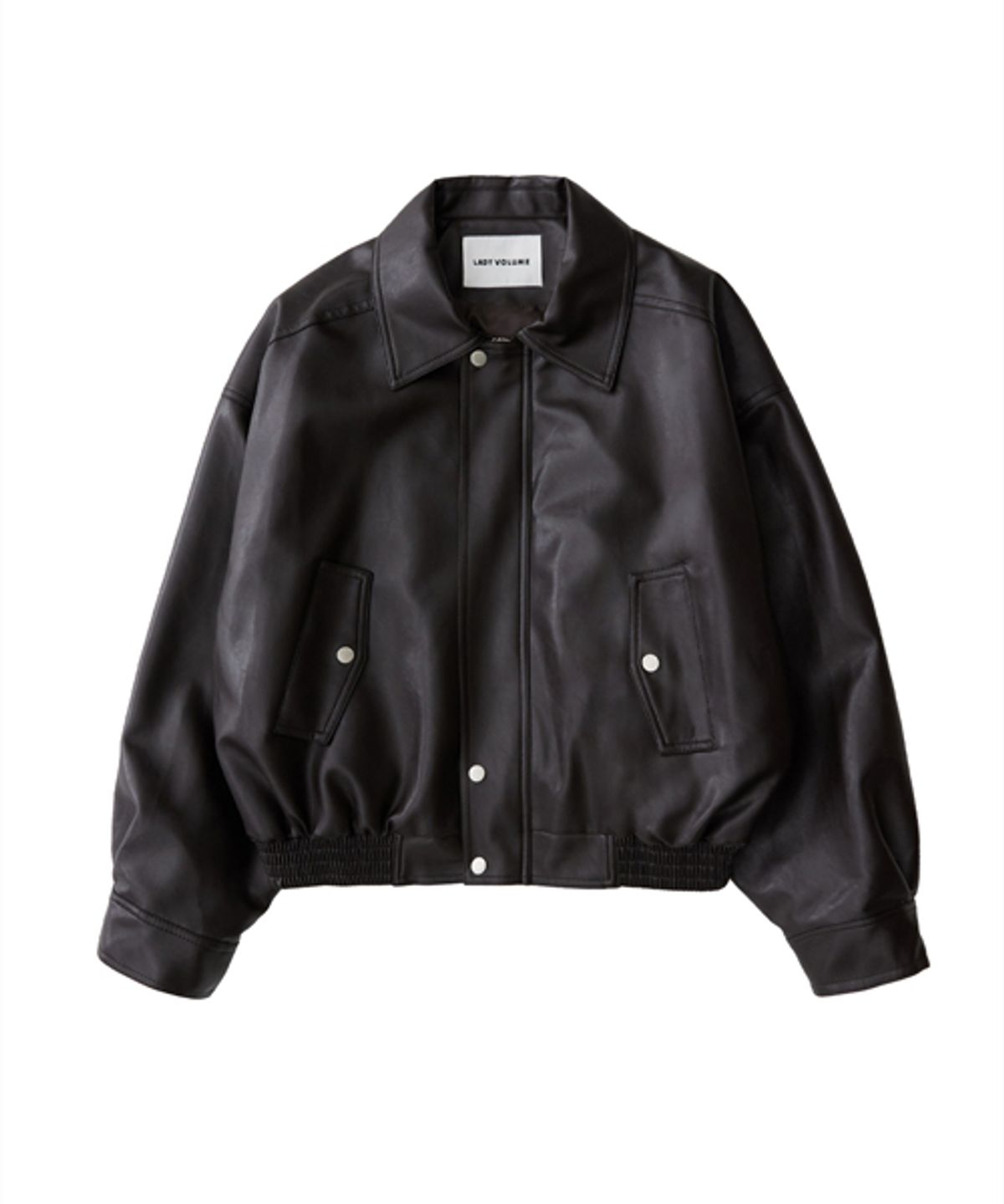 레이디 볼륨(LADY VOLUME) 465 VEGAN LEATHER BLOUSON_BURGANDY