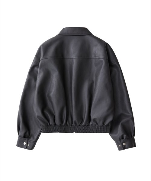 LADY VOLUME 9005 VEGANレザージャケット MUSINSA | LADY VOLUME 9005 VEGAN LEATHER SINGLE JACKET_BLACK