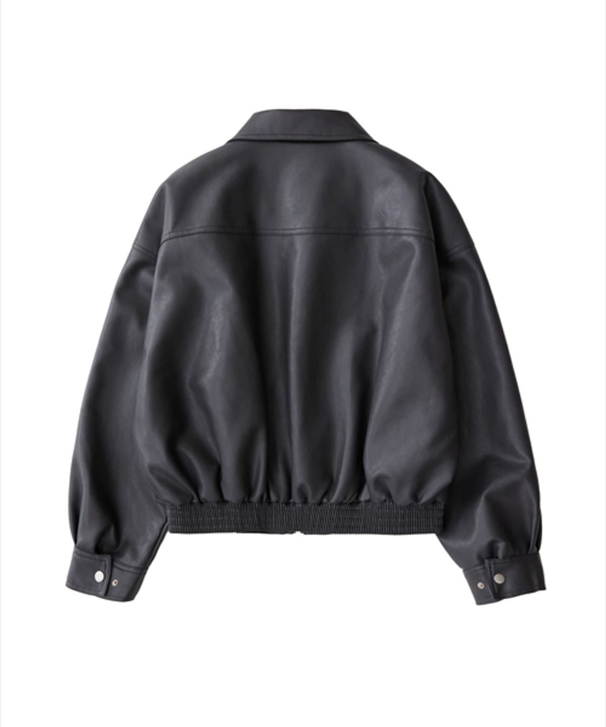 레이디 볼륨(LADY VOLUME) 465 VEGAN LEATHER BLOUSON_GRAY