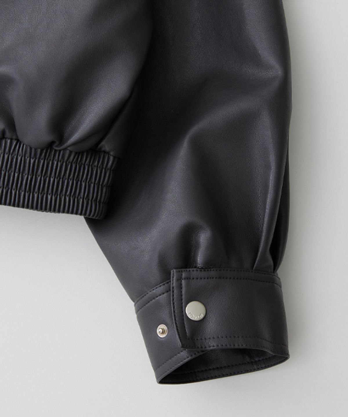 레이디 볼륨(LADY VOLUME) 465 VEGAN LEATHER BLOUSON_GRAY
