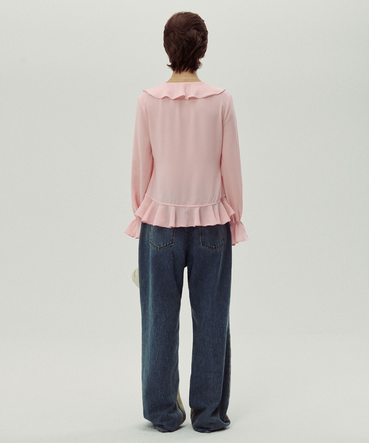 시눈(SINOON) CHIFFON RUFFLE BLOUSE