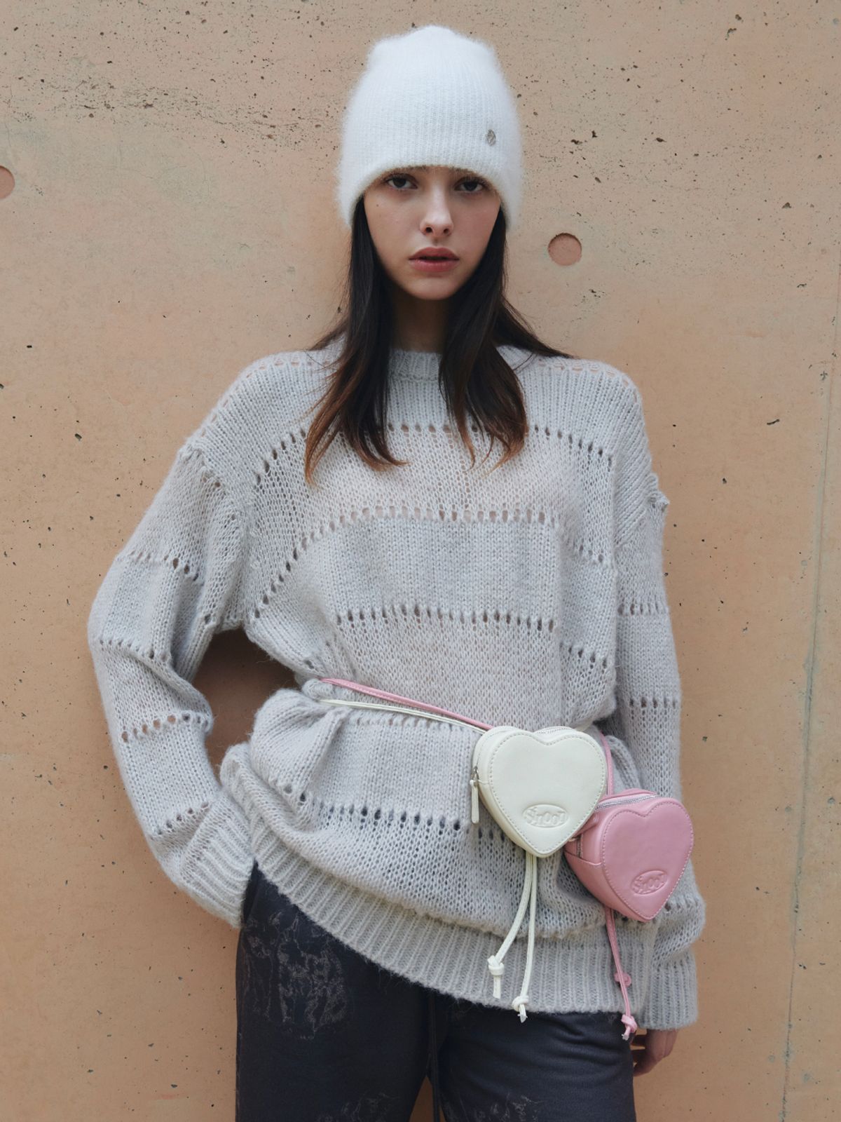 시눈(SINOON) HEART BAG (CREAM)