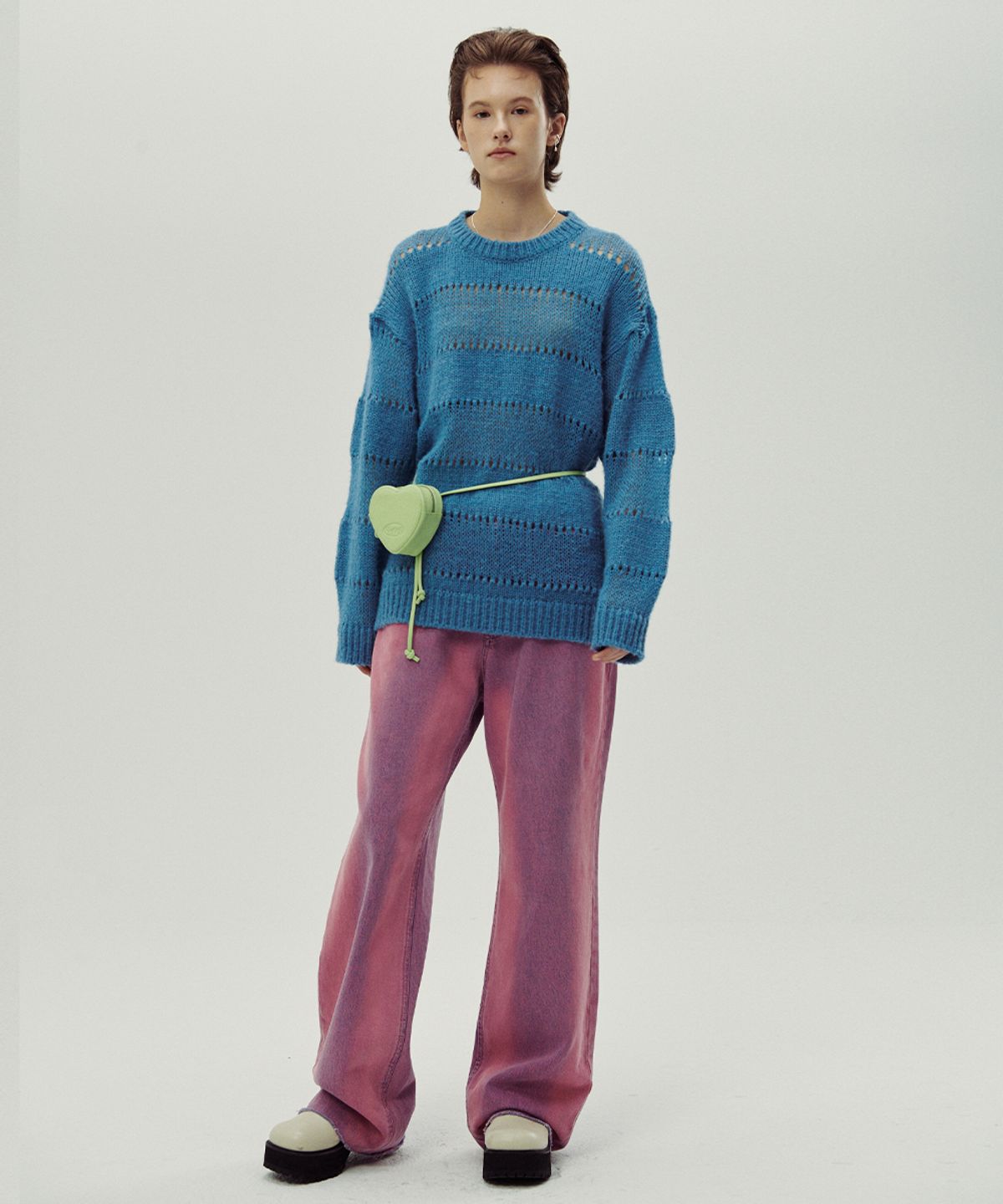 시눈(SINOON) HEART BAG (APPLE GREEN)